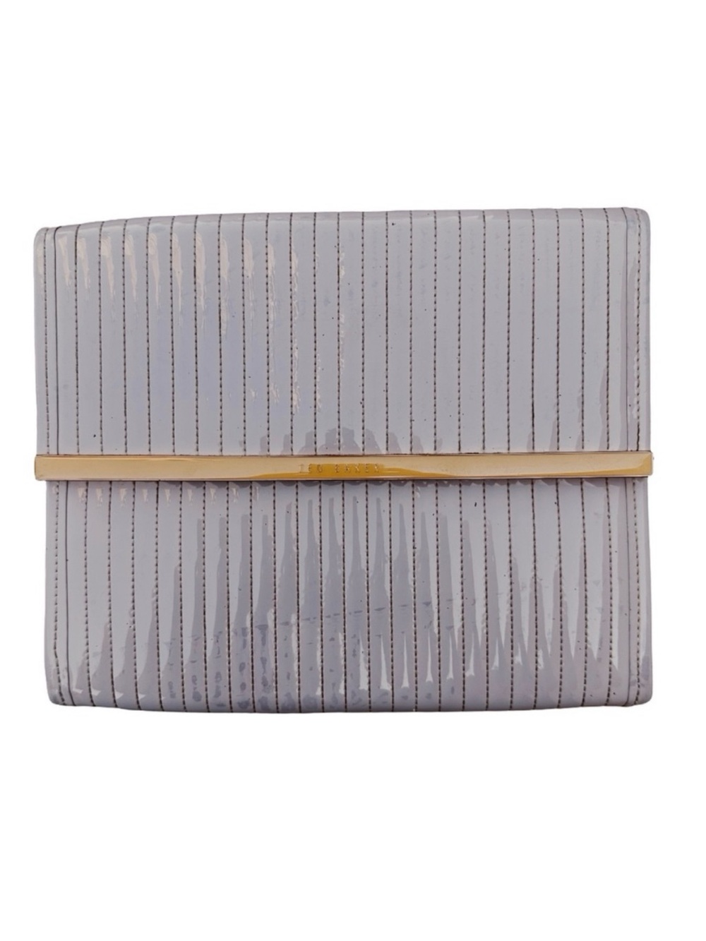 TED BAKER Light Pale Pink Patent Clutch 10”x 8”